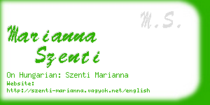 marianna szenti business card